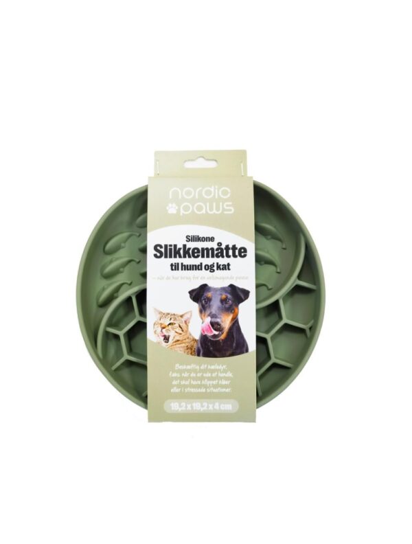Meldgaard - Nordic Paws Slikkemåtte, Slow Grøn - Pet Supplies