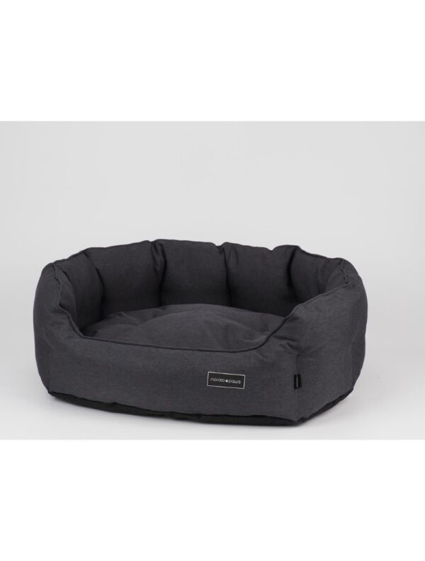 Meldgaard - Nordic Paws Anti-krads Hundeseng Rund, Koksgrå - M : 75x60x24 cm - Pet Beds