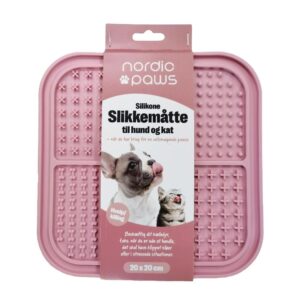 Meldgaard - Nordic Paws Slikkemåtte Hvalp, Lyserød - Pet Supplies