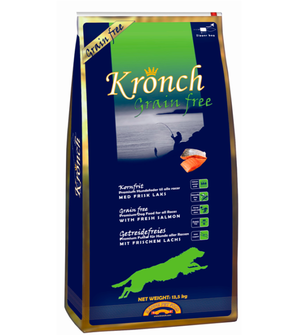 Henne Petfood - Kronch Grain Free Laks 13,5 Kg, Kornfrit premium fuldfoder - Hundefoder