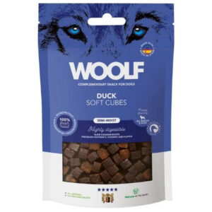 Qpet - Woolf Soft Cubes Duck 100g - Hundegodbidder