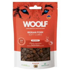 Qpet - Woolf Soft Cubes Iberian Pork 100g - Hundegodbidder