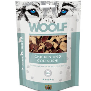 Qpet - Woolf Sushi med Kylling og Torsk 100g Hundegodbidder - Hundegodbidder