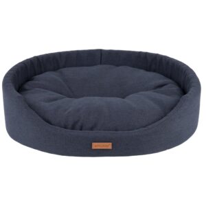 KW - Amiplay oval seng sort M-XXL hundeseng - M 52x44x14cm - Seng til kæledyr